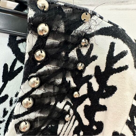 Ruby Rd. small black & white top - Picture 4 of 5